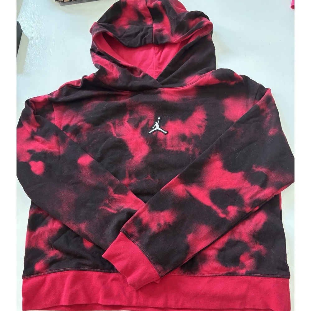KidsNike Jordan Sweat Pants And Hoodie Set Size L Red And Black